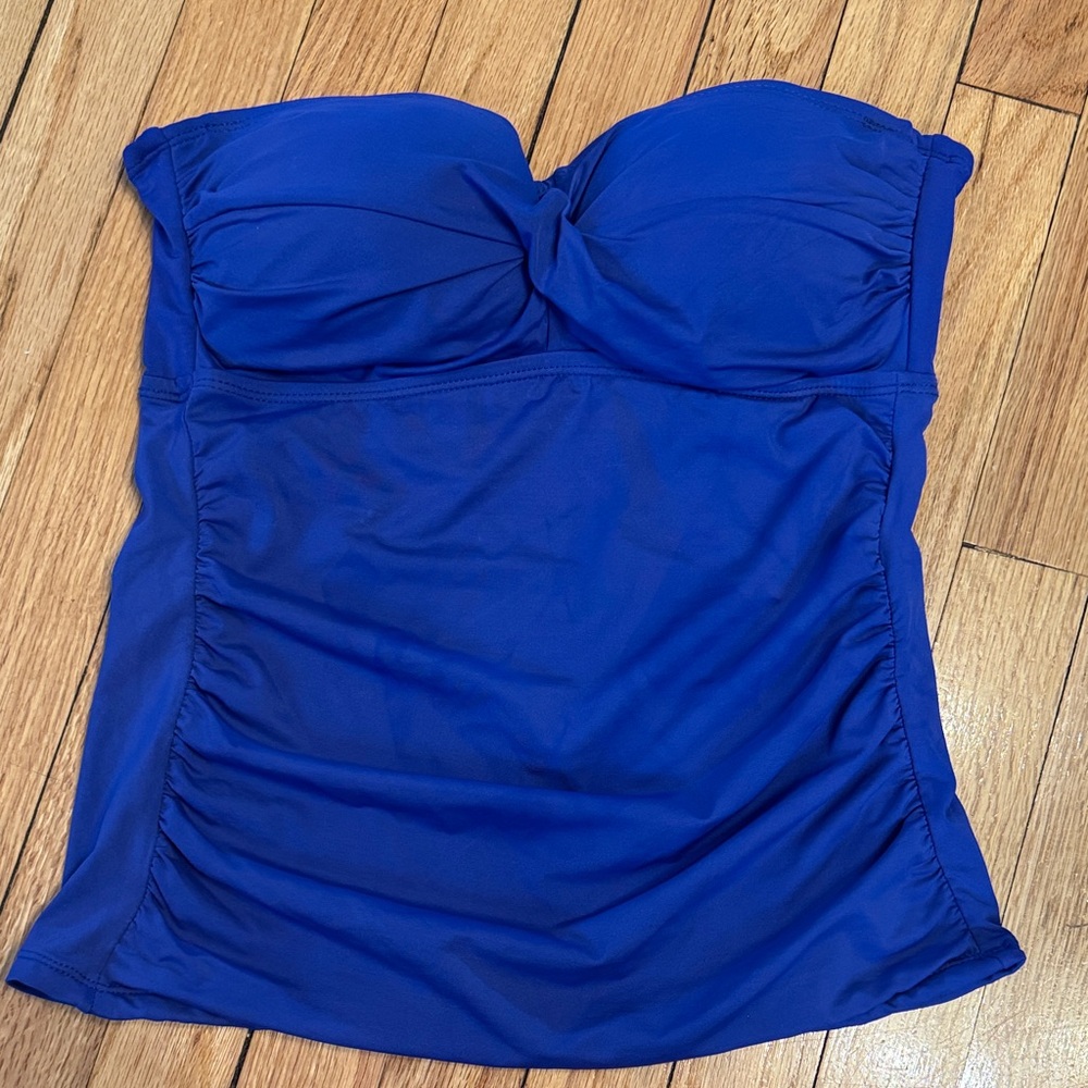 Apt. 9 Blue Swim Top Tankini Strapless M
